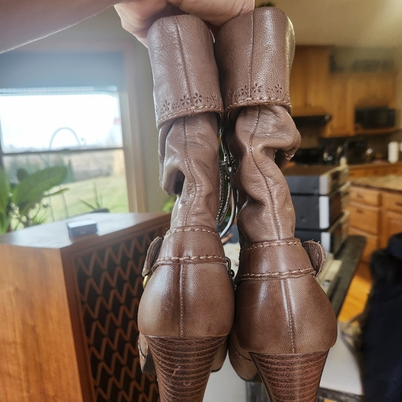 FOSSIL Genuine Leather Ankle Booties Sz 10 - Picture 10 of 14